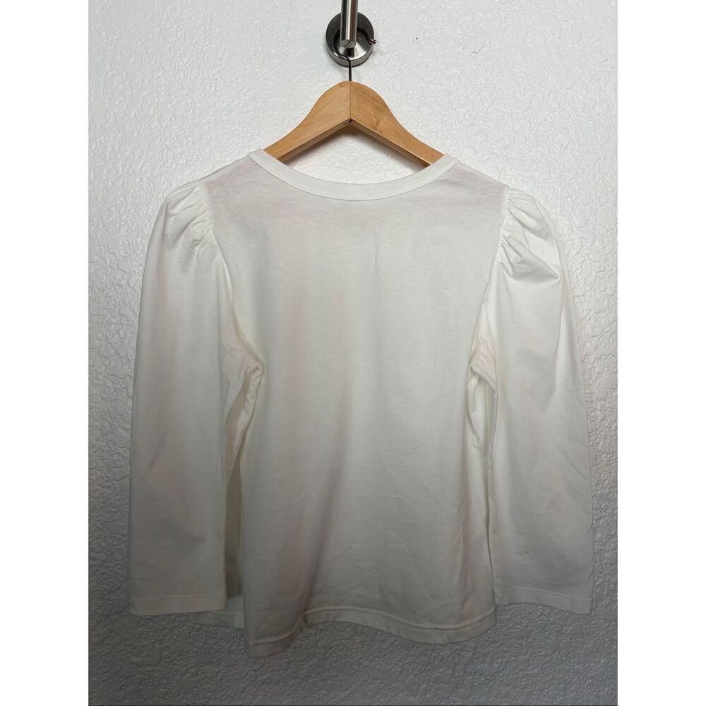 A.L.C. Karlie Tee Long Puff Sleeve Top White Size M - Picture 5 of 12